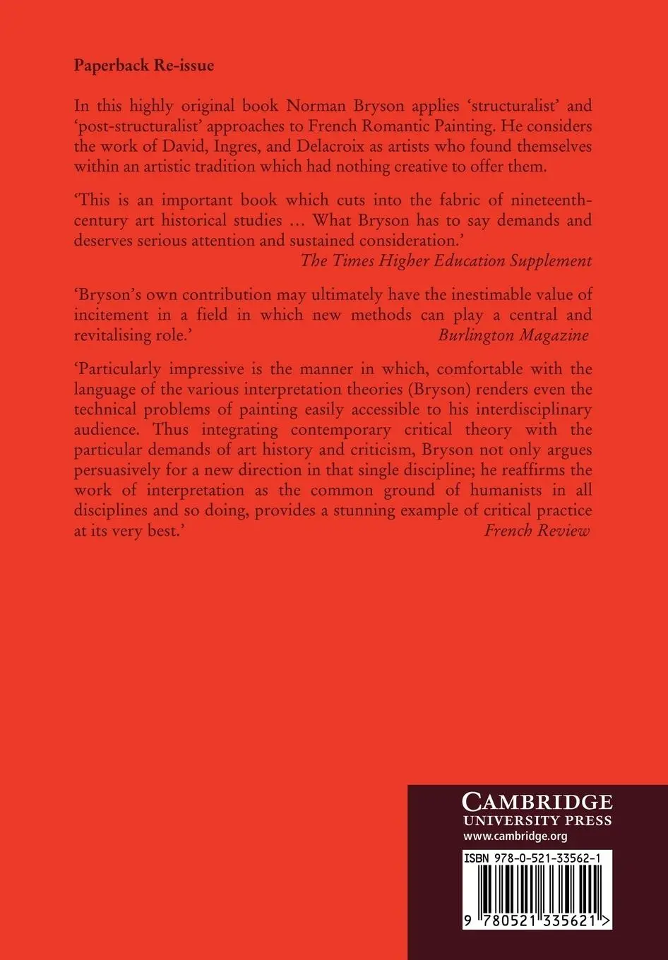 Rückseite: 9780521335621 | Tradition and Desire | From David to Delacroix | Norman Bryson | Buch