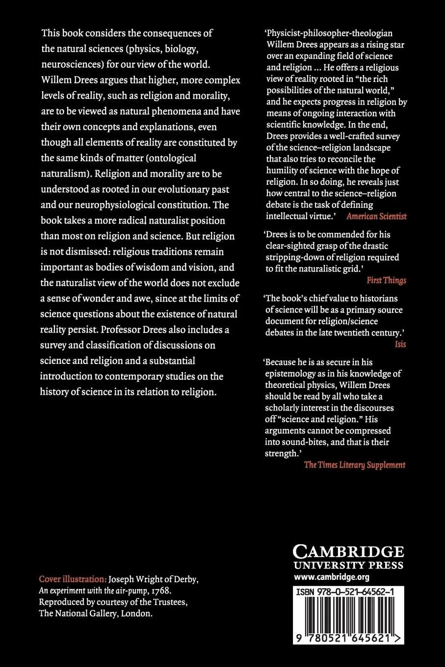 Rückseite: 9780521645621 | Religion, Science and Naturalism | Willem B. Drees | Taschenbuch