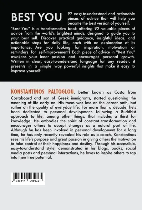 Rückseite: 9783347965621 | BEST YOU | Konstantinos Paltoglou | Taschenbuch | Englisch | 2023