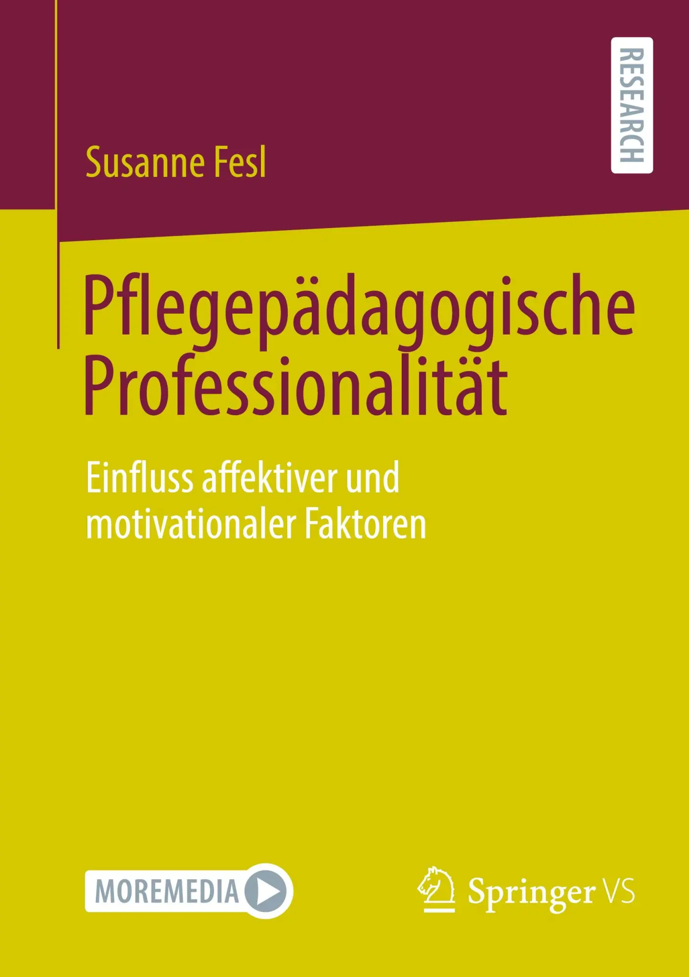 Cover: 9783658515621 | Pflegepädagogische Professionalität | Susanne Fesl | Taschenbuch
