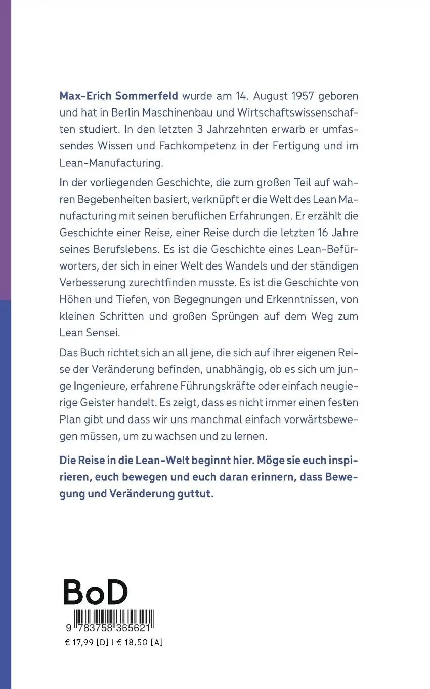 Rückseite: 9783758365621 | 13 und 3 Sommerflieder | Die Lean-Transformation eines Ingenieurs