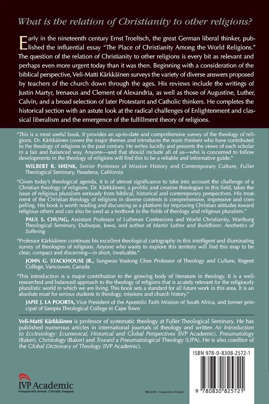 Rückseite: 9780830825721 | An Introduction to the Theology of Religions | Veli-Matti Kärkkäinen