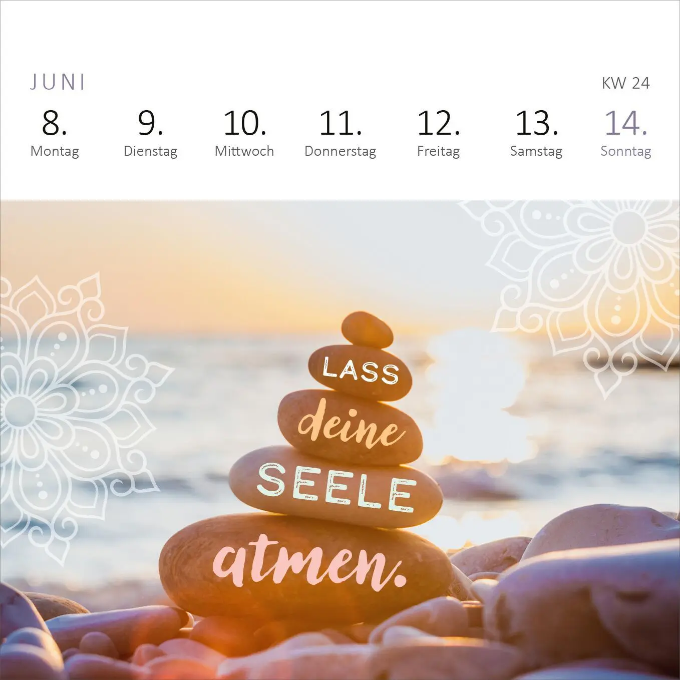 Bild: 4014489135821 | Mini-Wochenkalender Einatmen. Ausatmen. Lächeln. 2026 | Kalender