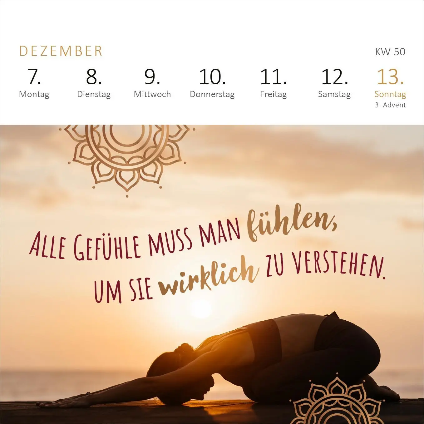 Bild: 4014489135821 | Mini-Wochenkalender Einatmen. Ausatmen. Lächeln. 2026 | Kalender