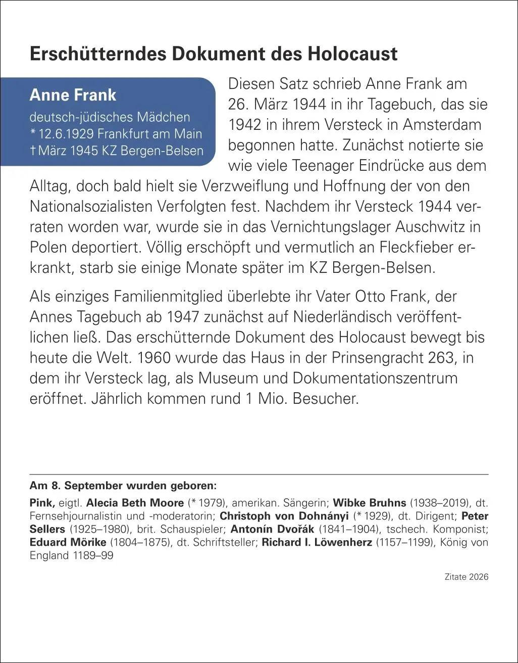 Bild: 9783840035821 | Zitate Tagesabreißkalender 2026 | Berthold Budde | Kalender | 648 S.