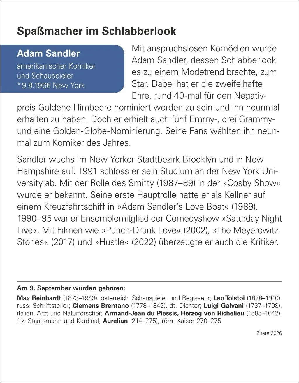 Bild: 9783840035821 | Zitate Tagesabreißkalender 2026 | Berthold Budde | Kalender | 648 S.