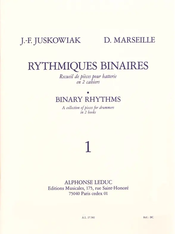 Cover: 9790046275821 | Rythmiques Binaires, 1 | Buch | Alphonse Leduc | EAN 9790046275821