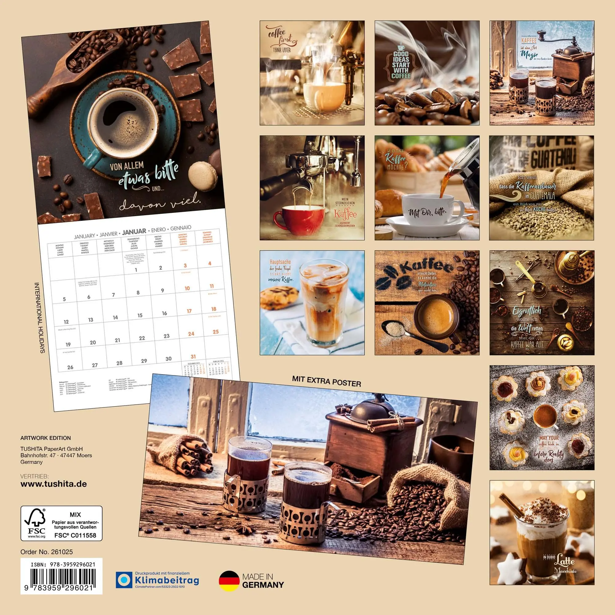 Rückseite: 9783959296021 | Kaffee/Coffee 2026 | Kalender 2026 | Kalender | Artwork Edition | 2026