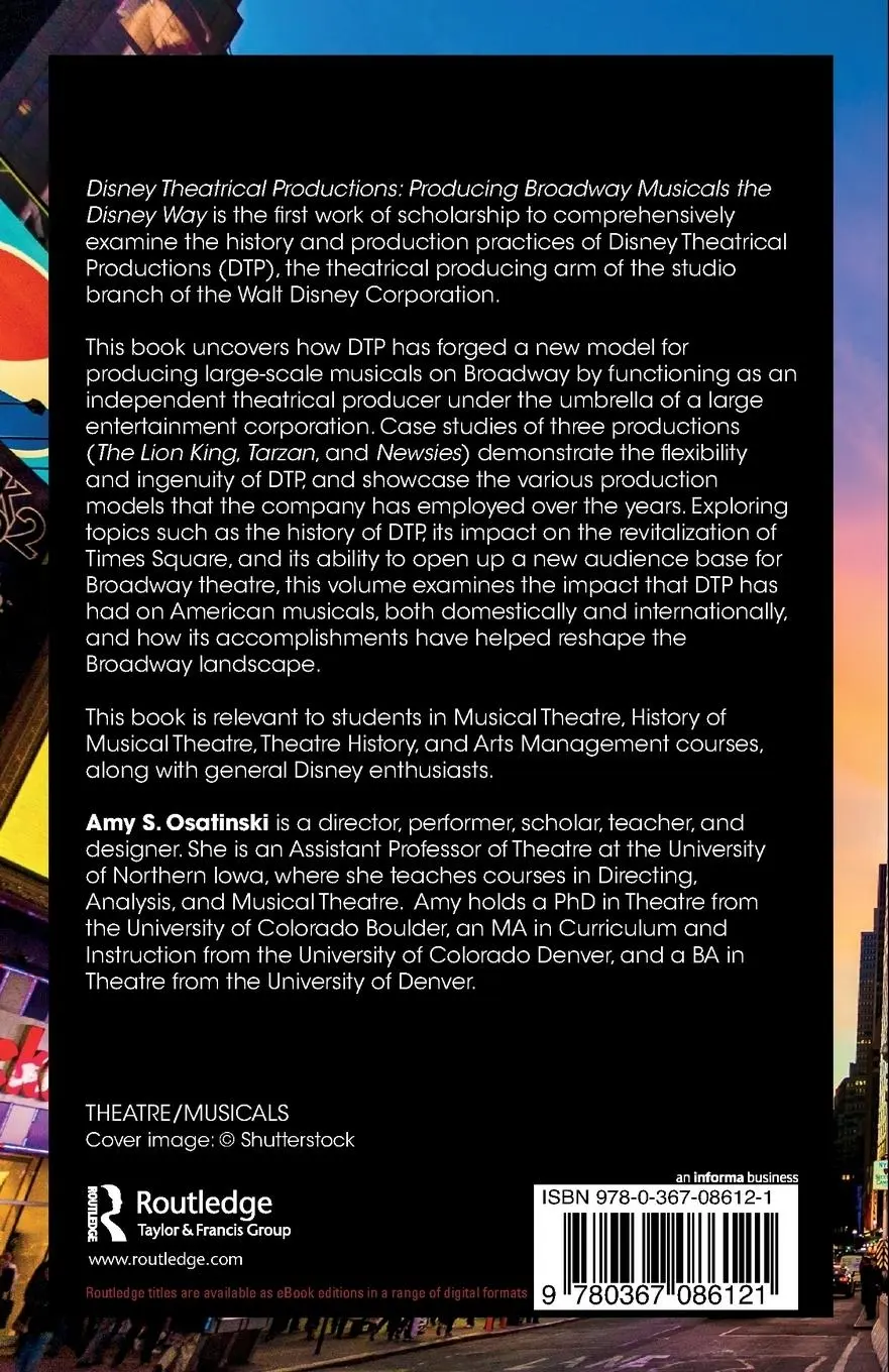 Rückseite: 9780367086121 | Disney Theatrical Productions | Amy S. Osatinski | Taschenbuch | 2019