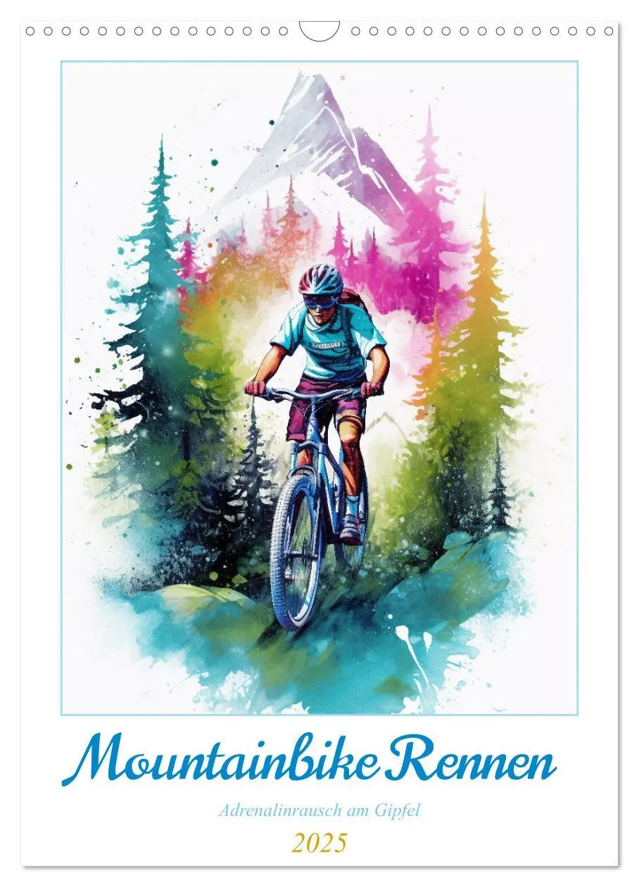 Cover: 9783435856121 | Mountainbike Rennen (Wandkalender 2025 DIN A3 hoch), CALVENDO...