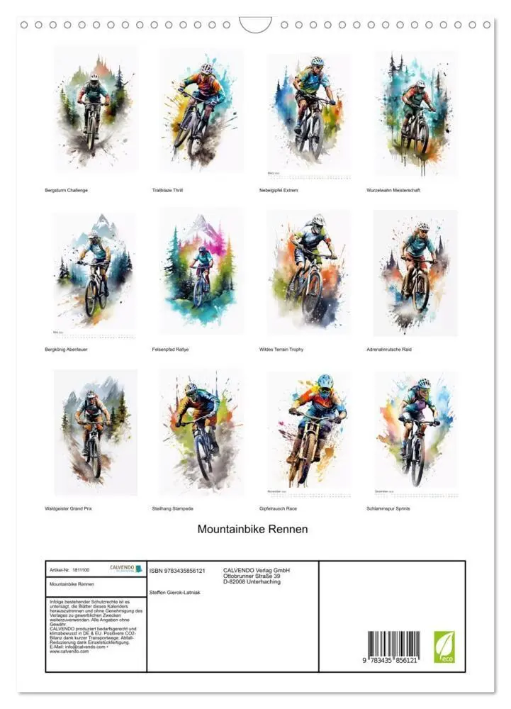 Bild: 9783435856121 | Mountainbike Rennen (Wandkalender 2025 DIN A3 hoch), CALVENDO...