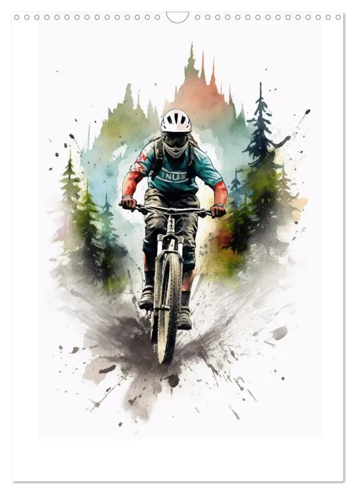 Bild: 9783435856121 | Mountainbike Rennen (Wandkalender 2025 DIN A3 hoch), CALVENDO...