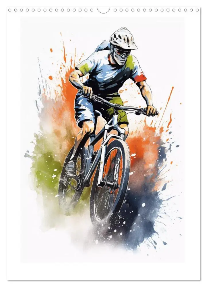 Bild: 9783435856121 | Mountainbike Rennen (Wandkalender 2025 DIN A3 hoch), CALVENDO...