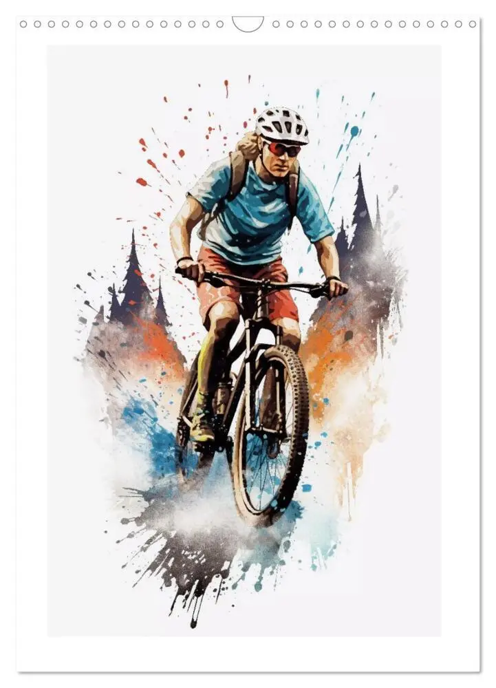 Bild: 9783435856121 | Mountainbike Rennen (Wandkalender 2025 DIN A3 hoch), CALVENDO...