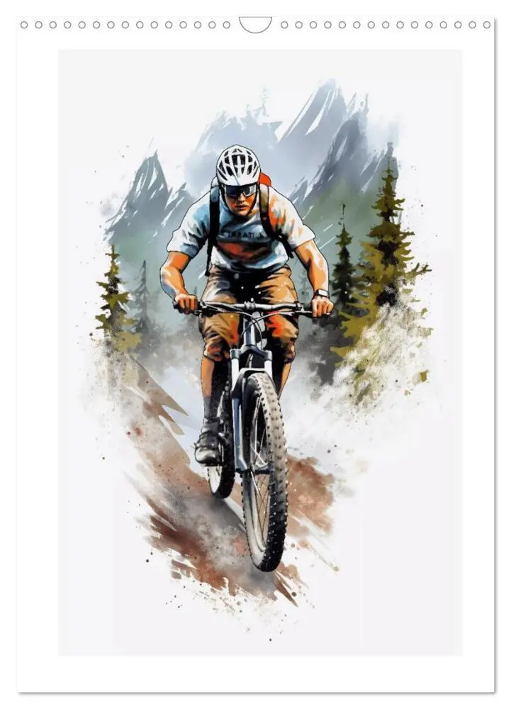 Bild: 9783435856121 | Mountainbike Rennen (Wandkalender 2025 DIN A3 hoch), CALVENDO...