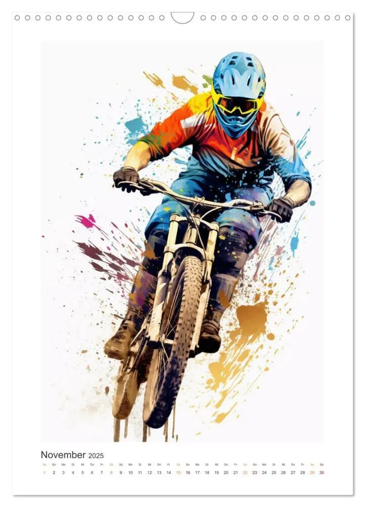 Bild: 9783435856121 | Mountainbike Rennen (Wandkalender 2025 DIN A3 hoch), CALVENDO...