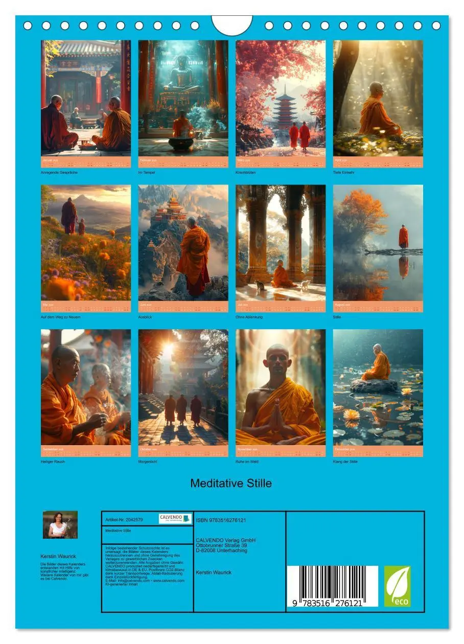 Bild: 9783516276121 | Meditative Stille (Wandkalender 2026 DIN A4 hoch), CALVENDO...