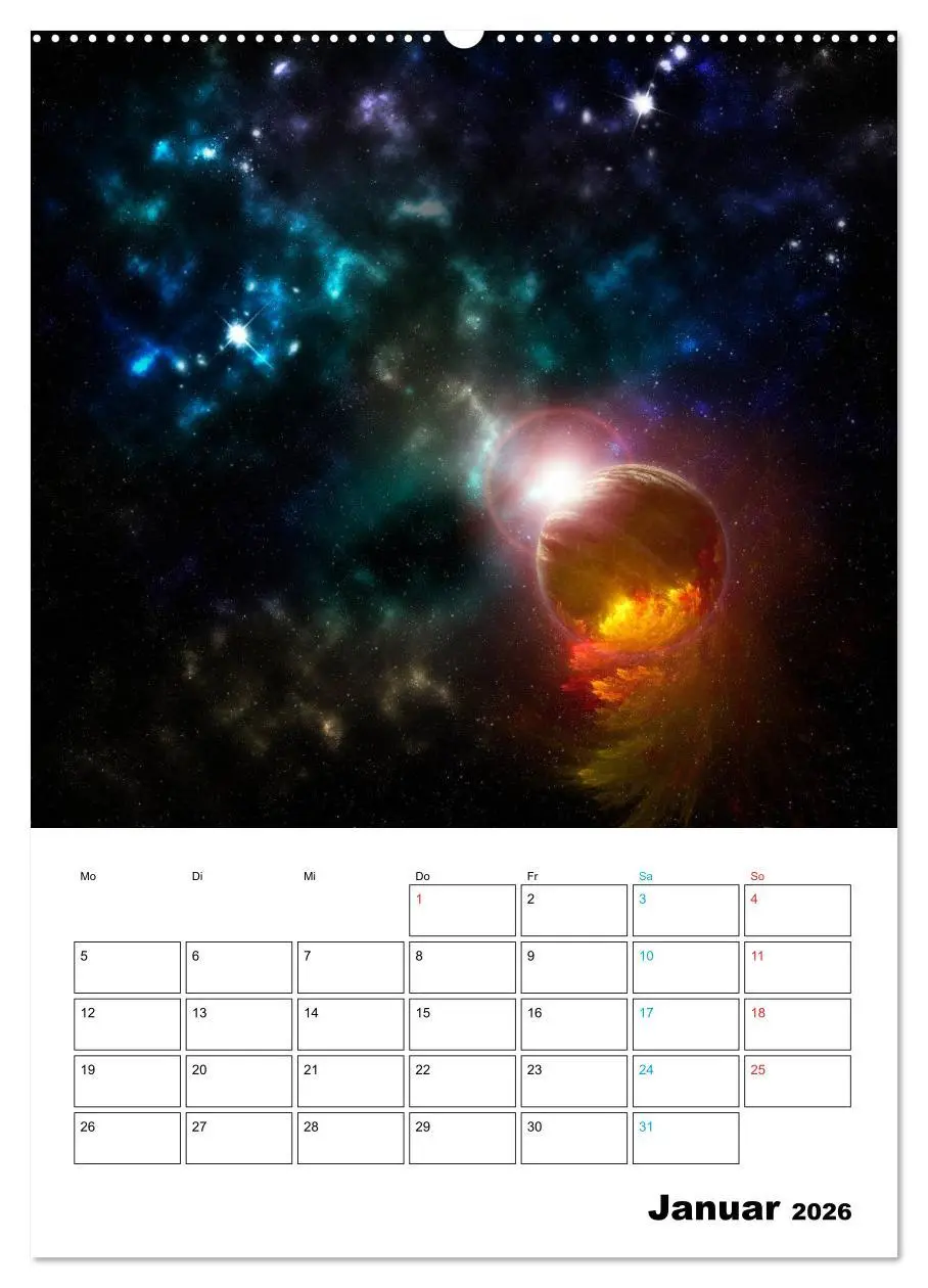 Bild: 9783516416121 | Im Weltraum (hochwertiger Premium Wandkalender 2026 DIN A2 hoch),...