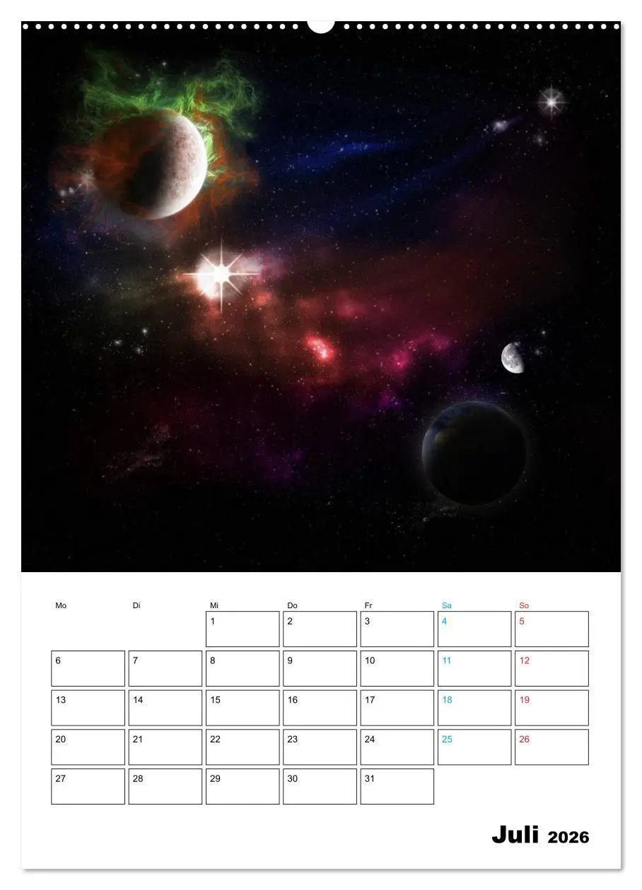 Bild: 9783516416121 | Im Weltraum (hochwertiger Premium Wandkalender 2026 DIN A2 hoch),...
