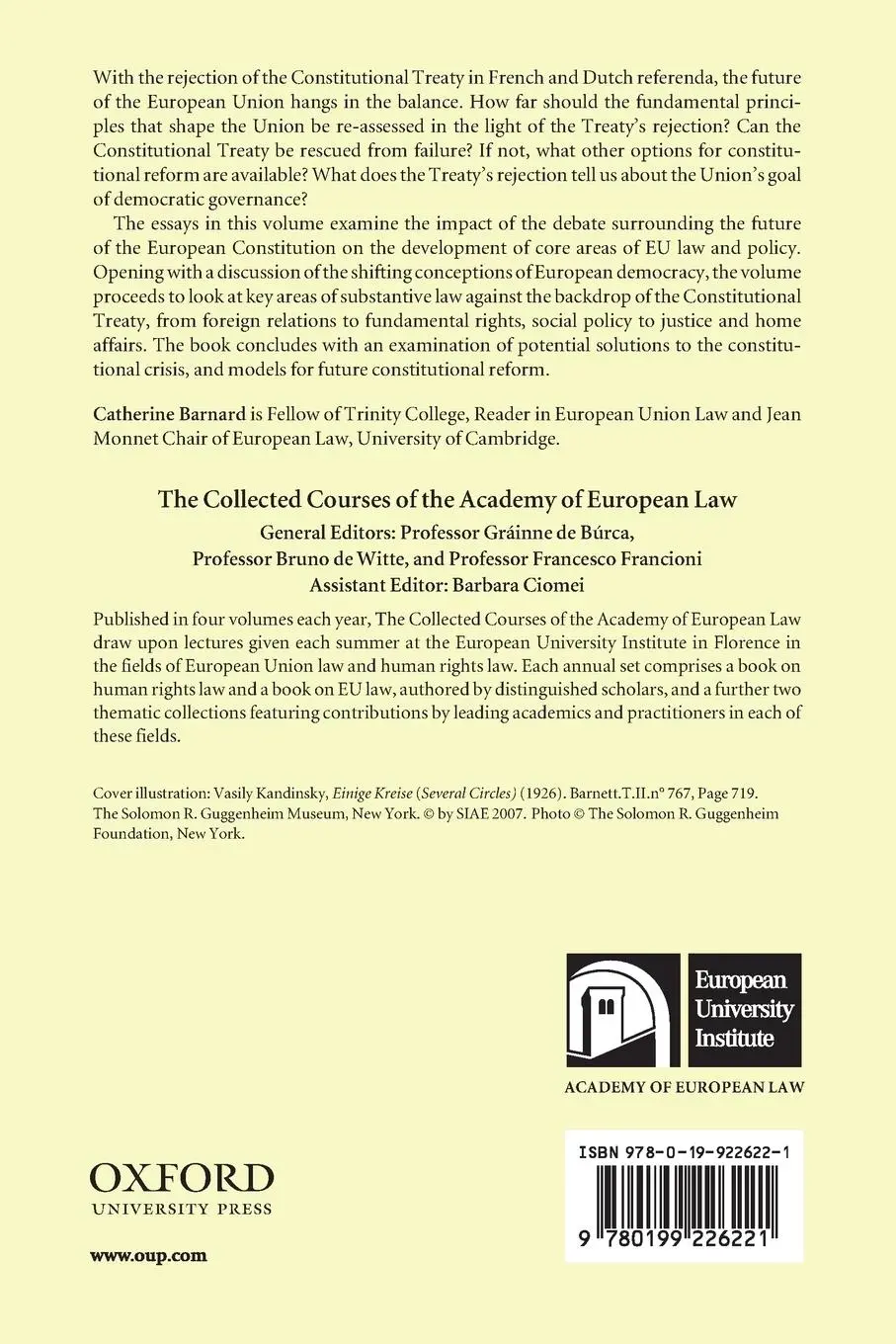 Rückseite: 9780199226221 | Fundamentals of EU Law Revisited | Catherine Barnard | Taschenbuch