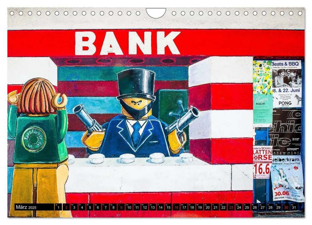 Bild: 9783435226221 | Street art Düsseldorf Michael Jaster (Wandkalender 2025 DIN A4...