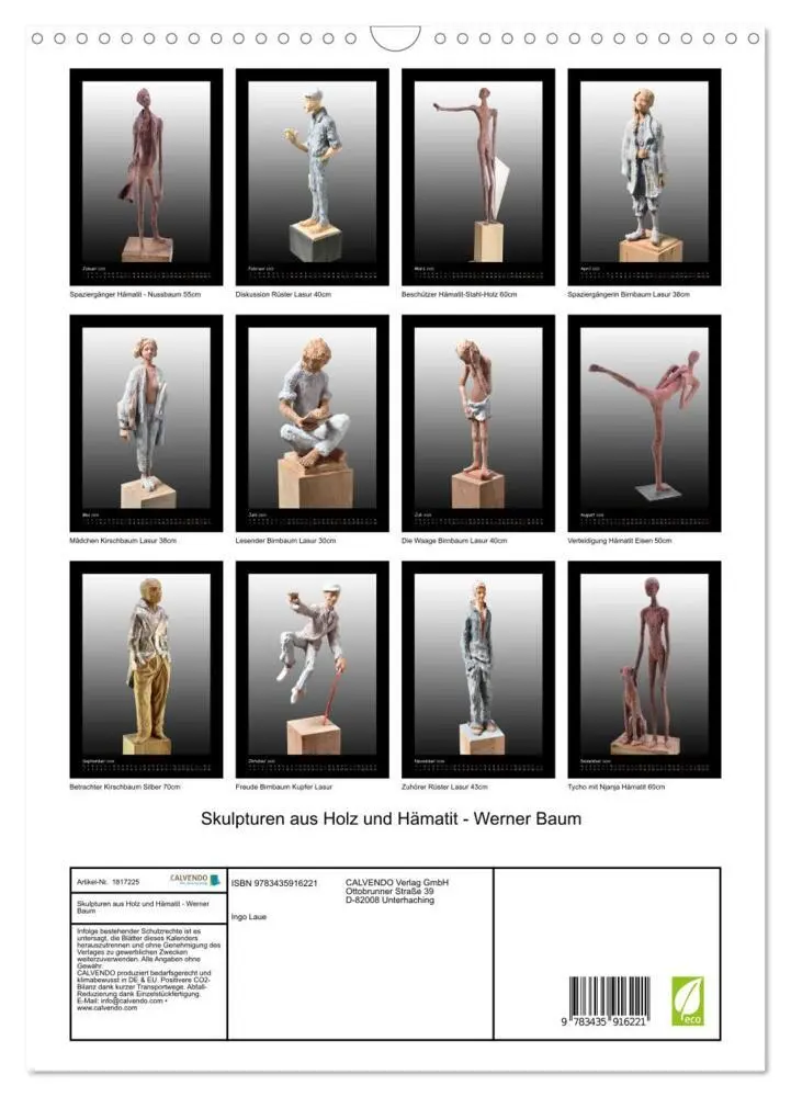 Bild: 9783435916221 | Skulpturen aus Holz und Hämatit - Werner Baum (Wandkalender 2025...