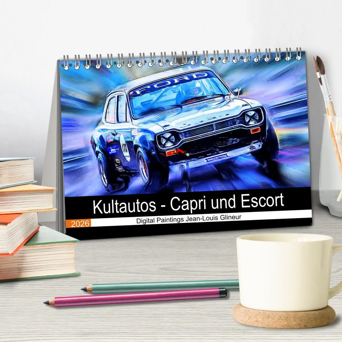 Bild: 9783457246221 | Kultautos - Capri und Escort (Tischkalender 2026 DIN A5 quer),...