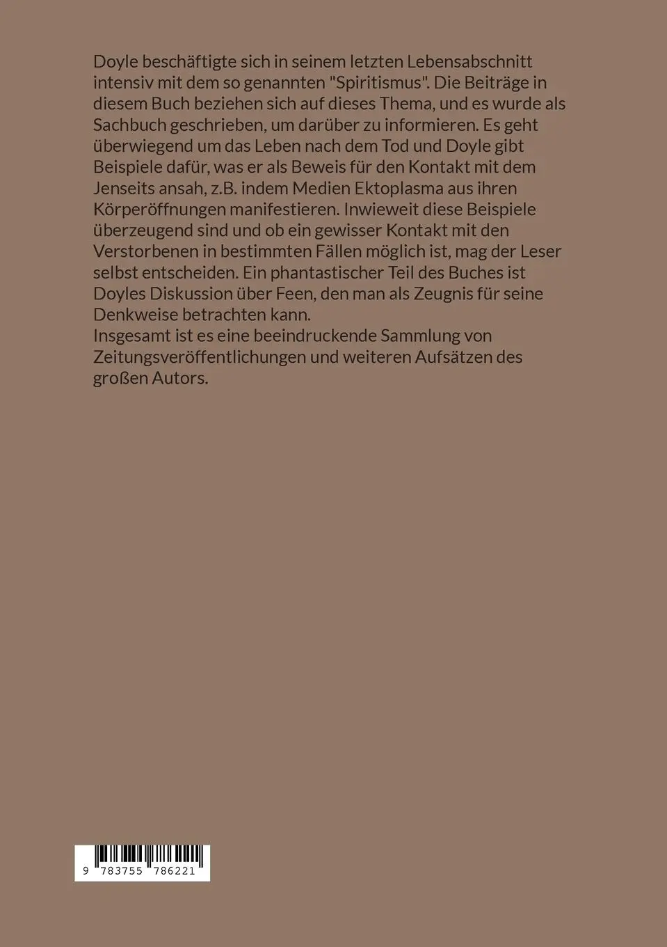 Rückseite: 9783755786221 | Die Grenze des Unbekannten | Verbindungen zum Jenseits | Doyle | Buch