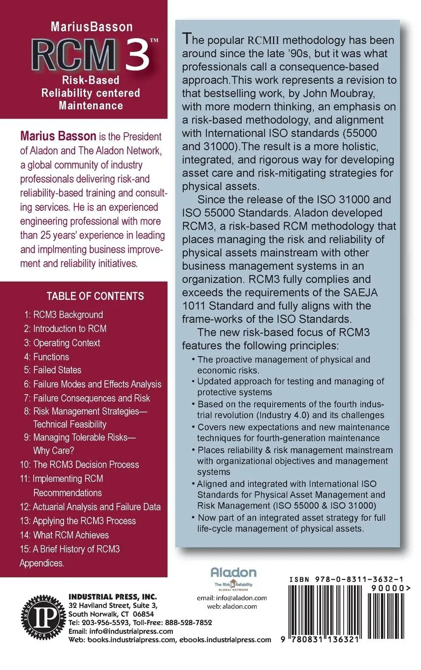 Rückseite: 9780831136321 | Rcm3: Risk-Based Reliability Centered Maintenance | Basson (u. a.)