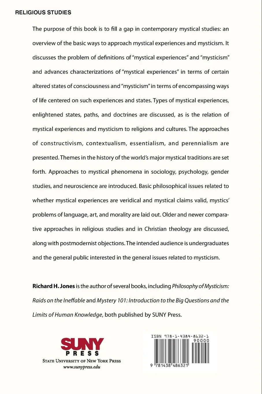 Rückseite: 9781438486321 | An Introduction to the Study of Mysticism | Richard H. Jones | Buch