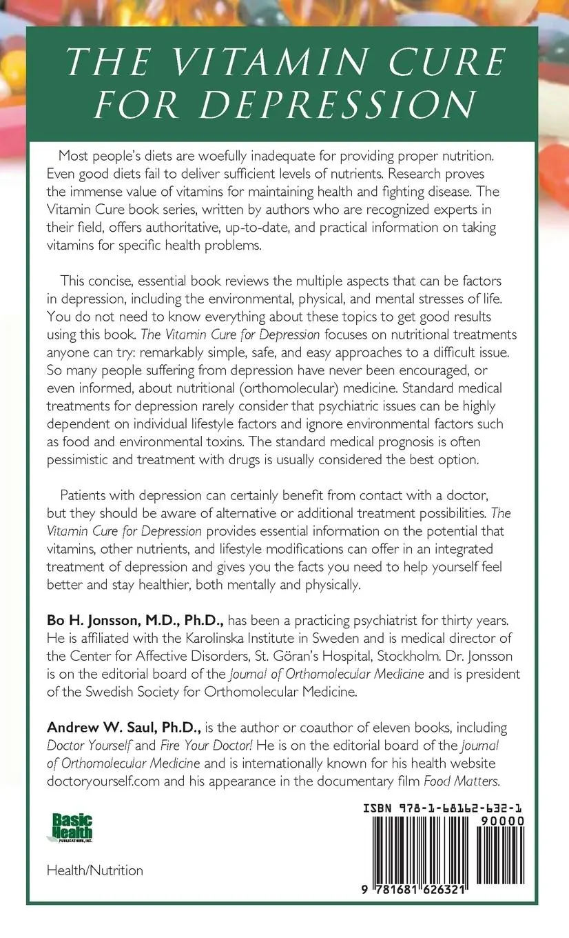Rückseite: 9781681626321 | The Vitamin Cure for Depression | Bo H. Jonsson | Buch | Gebunden