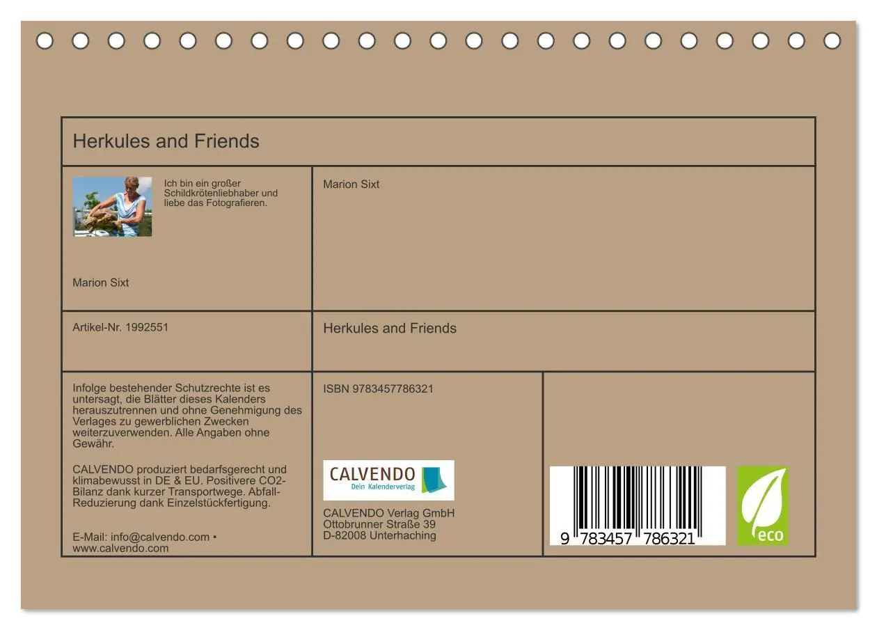 Bild: 9783457786321 | Herkules and Friends (Tischkalender 2026 DIN A5 quer), CALVENDO...