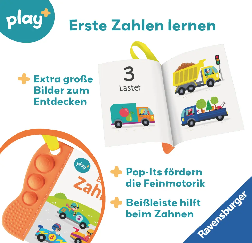 Bild: 9783473456321 | Play+ flip&amp;pop Erste Zahlen - ab 6 Monate | Mein allererstes Beißbuch