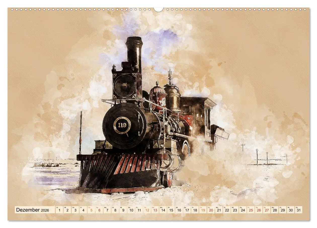 Bild: 9783457916421 | Dampflokomotiven - wunderschöne Giganten auf Schienen (Wandkalender...