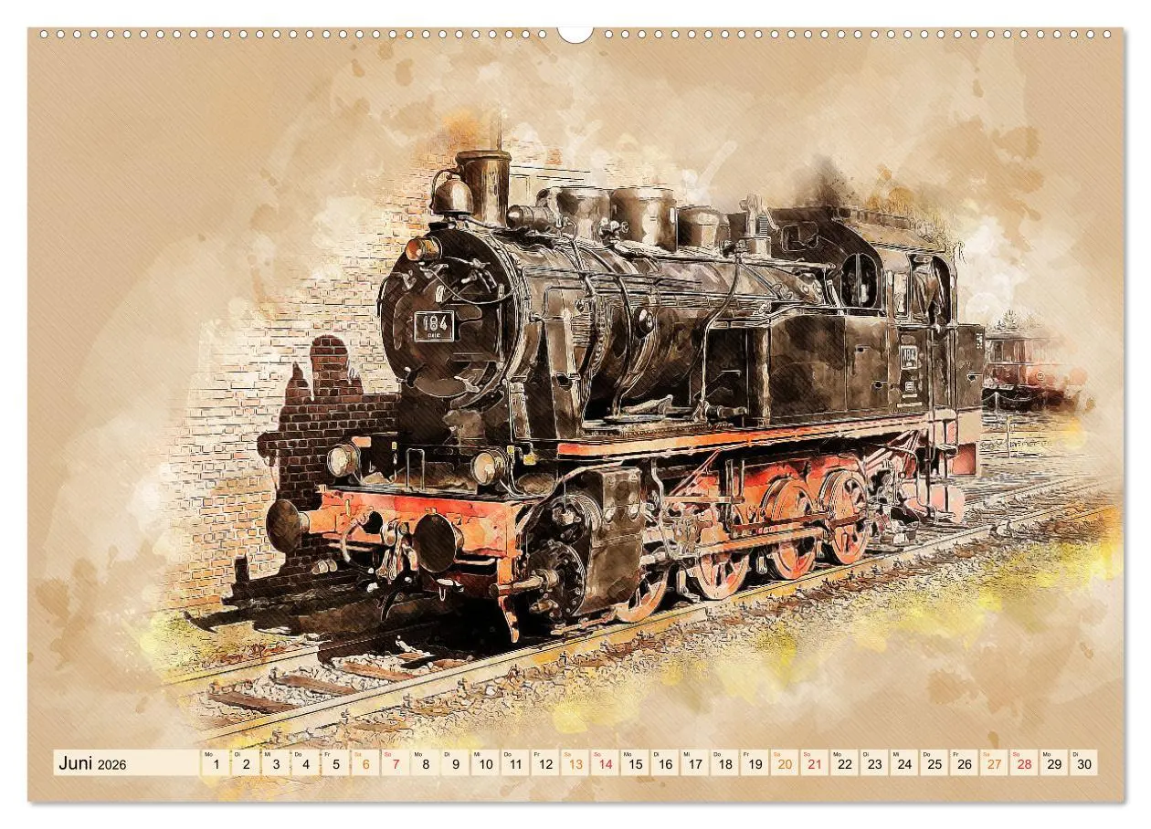 Bild: 9783457916421 | Dampflokomotiven - wunderschöne Giganten auf Schienen (Wandkalender...