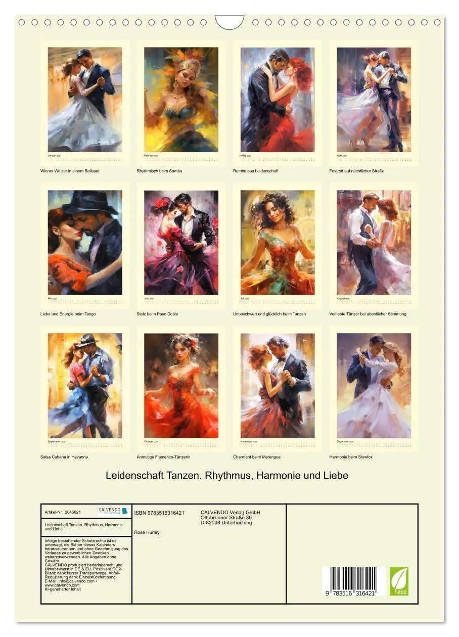 Bild: 9783516316421 | Leidenschaft Tanzen. Rhythmus, Harmonie und Liebe (Wandkalender...