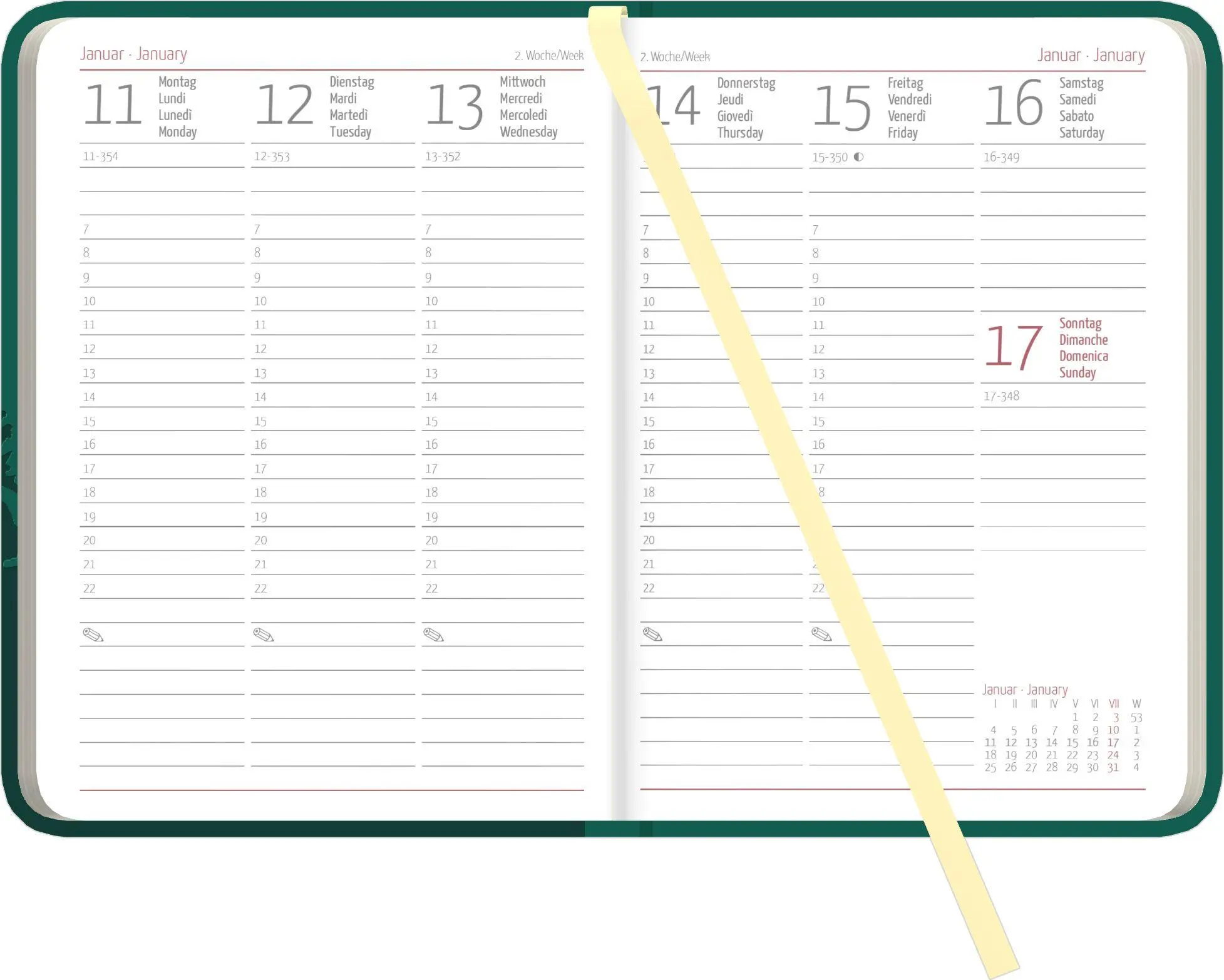 Bild: 4069095016521 | Wochen-Minitimer Nature Line Forest 2027 | KG | Kalender | 192 S.