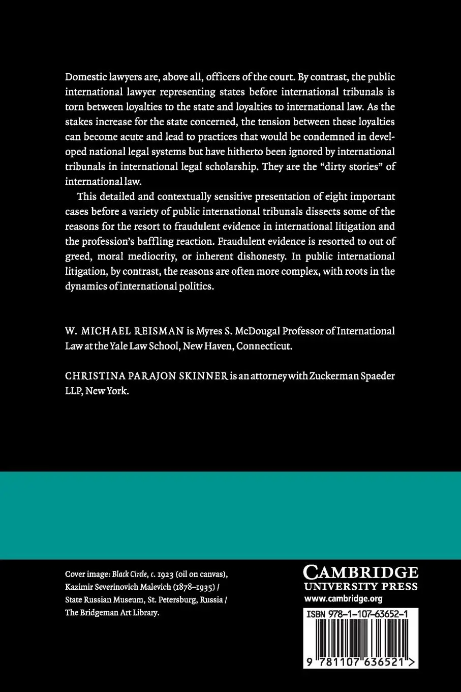 Rückseite: 9781107636521 | Fraudulent Evidence before Public International Tribunals | Buch