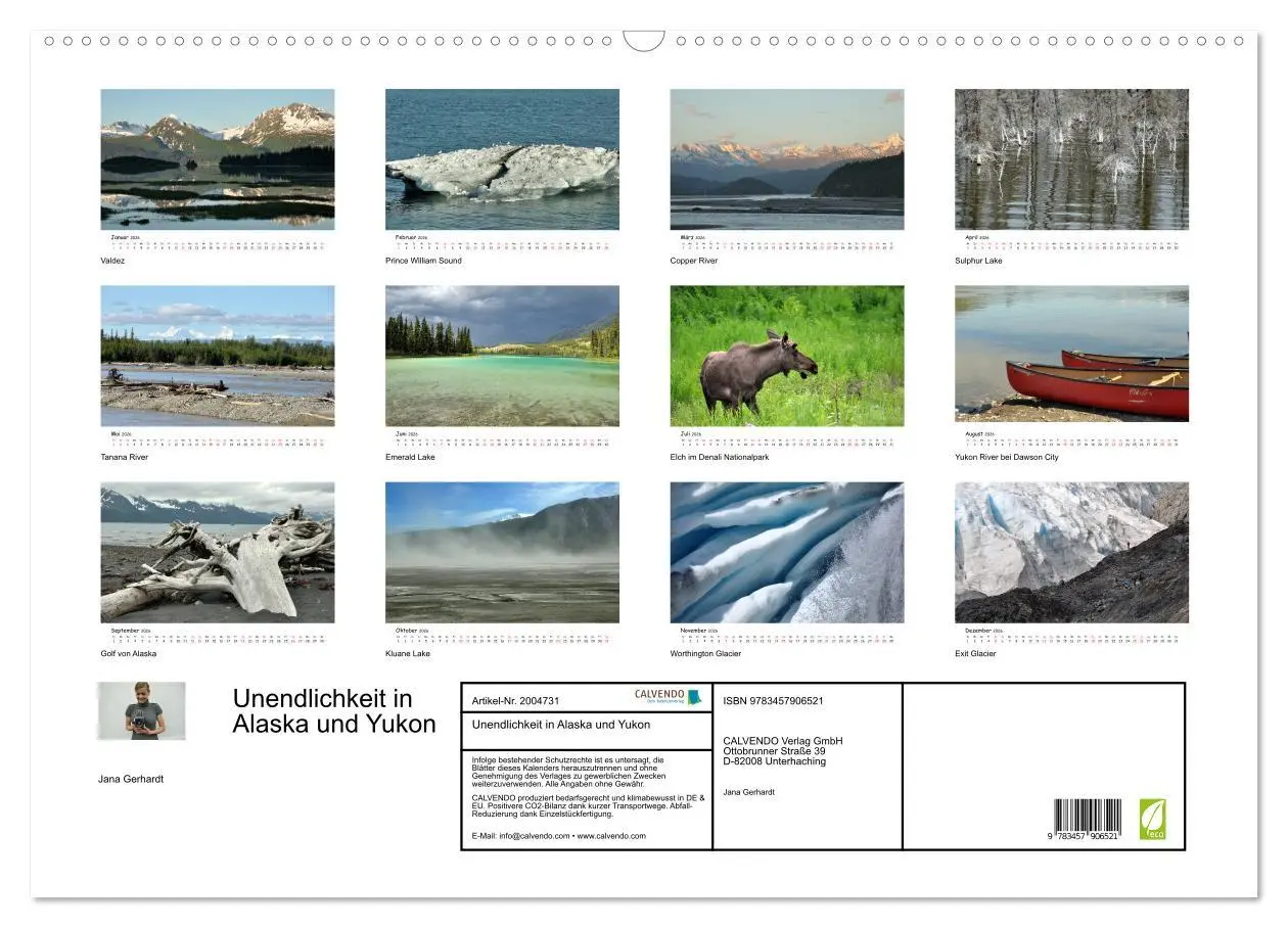 Bild: 9783457906521 | Unendlichkeit in Alaska und Yukon (Wandkalender 2026 DIN A2 quer),...