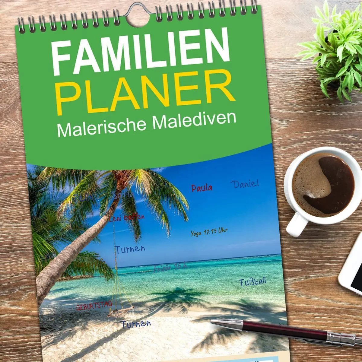 Bild: 9783516616521 | Familienplaner 2026 - Malerische Malediven mit 5 Spalten...