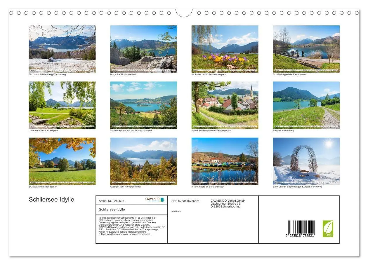 Bild: 9783516786521 | Schliersee-Idylle (Wandkalender 2027 DIN A3 quer), CALVENDO...