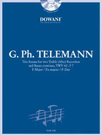 Cover: 9783905476521 | Trio Sonata for two Treble (Alto) Recorders and BC | Telemann | 2017
