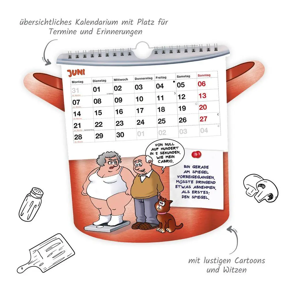 Bild: 9783988026521 | TRÖTSCH - Formkalender Der lustige Küchenkalender 2027 | KG | Kalender