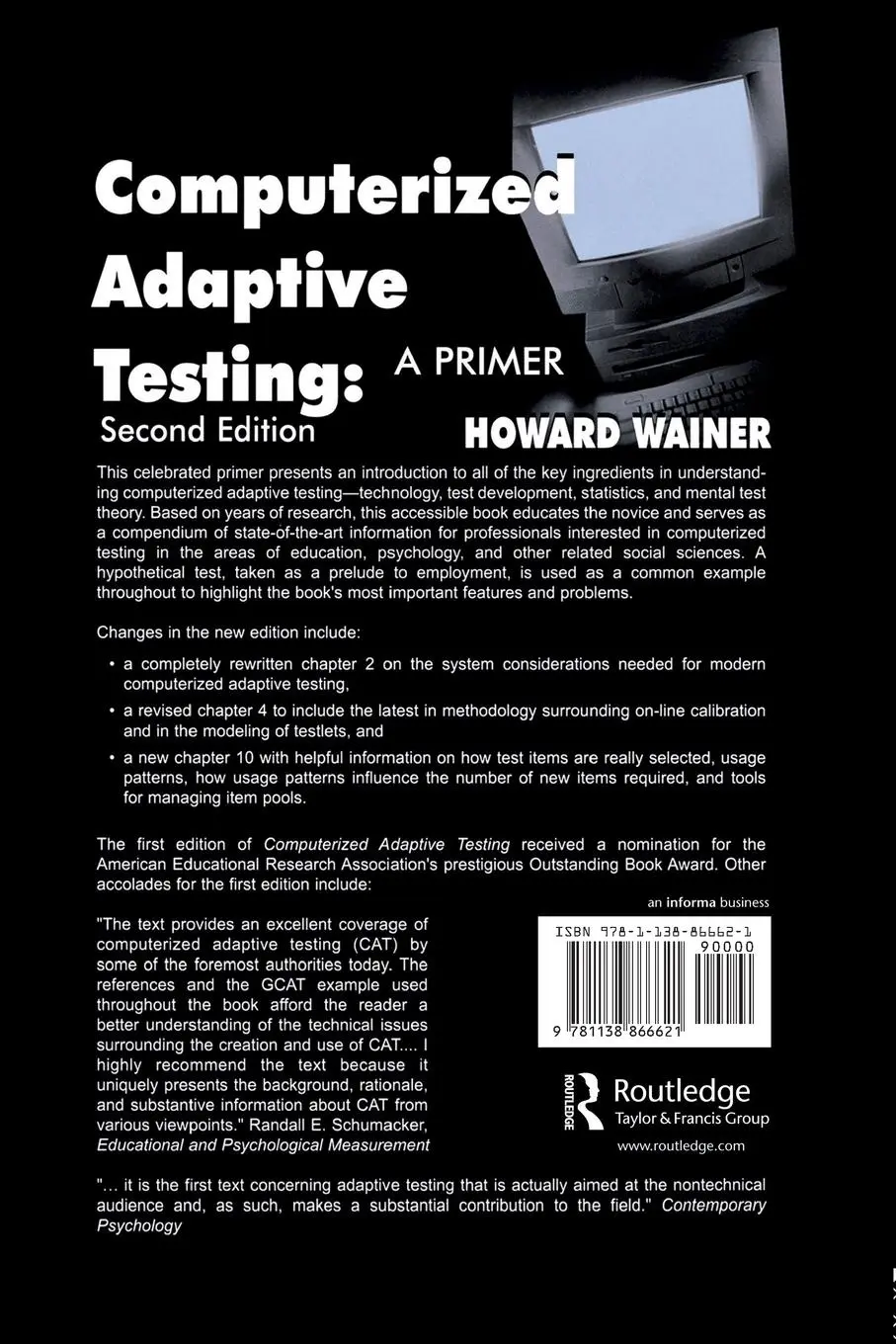 Rückseite: 9781138866621 | Computerized Adaptive Testing | A Primer | Howard Wainer (u. a.)