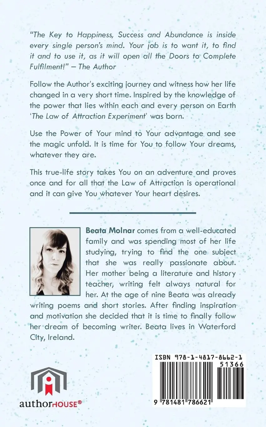 Rückseite: 9781481786621 | The Law of Attraction Experiment | Beata Molnar | Taschenbuch | 2013