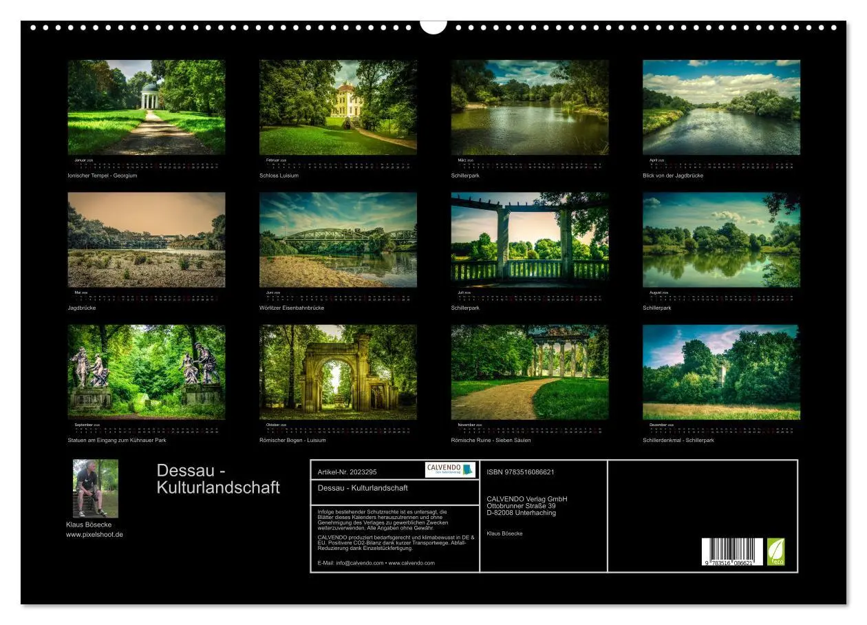 Bild: 9783516086621 | Dessau - Kulturlandschaft (Wandkalender 2026 DIN A2 quer), CALVENDO...