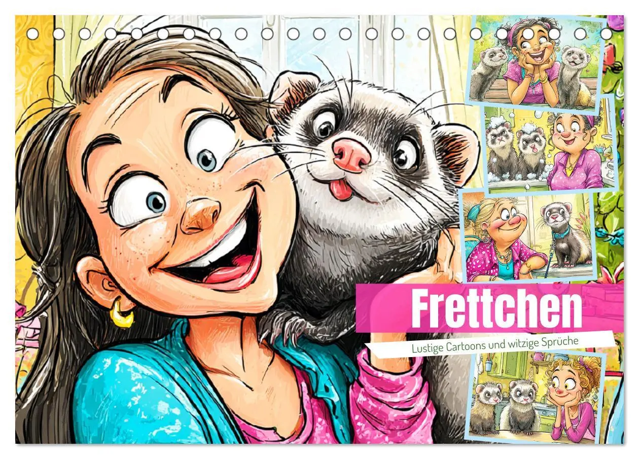Cover: 9783516606621 | Frettchen. Lustige Cartoons und witzige Sprüche (Tischkalender 2026...