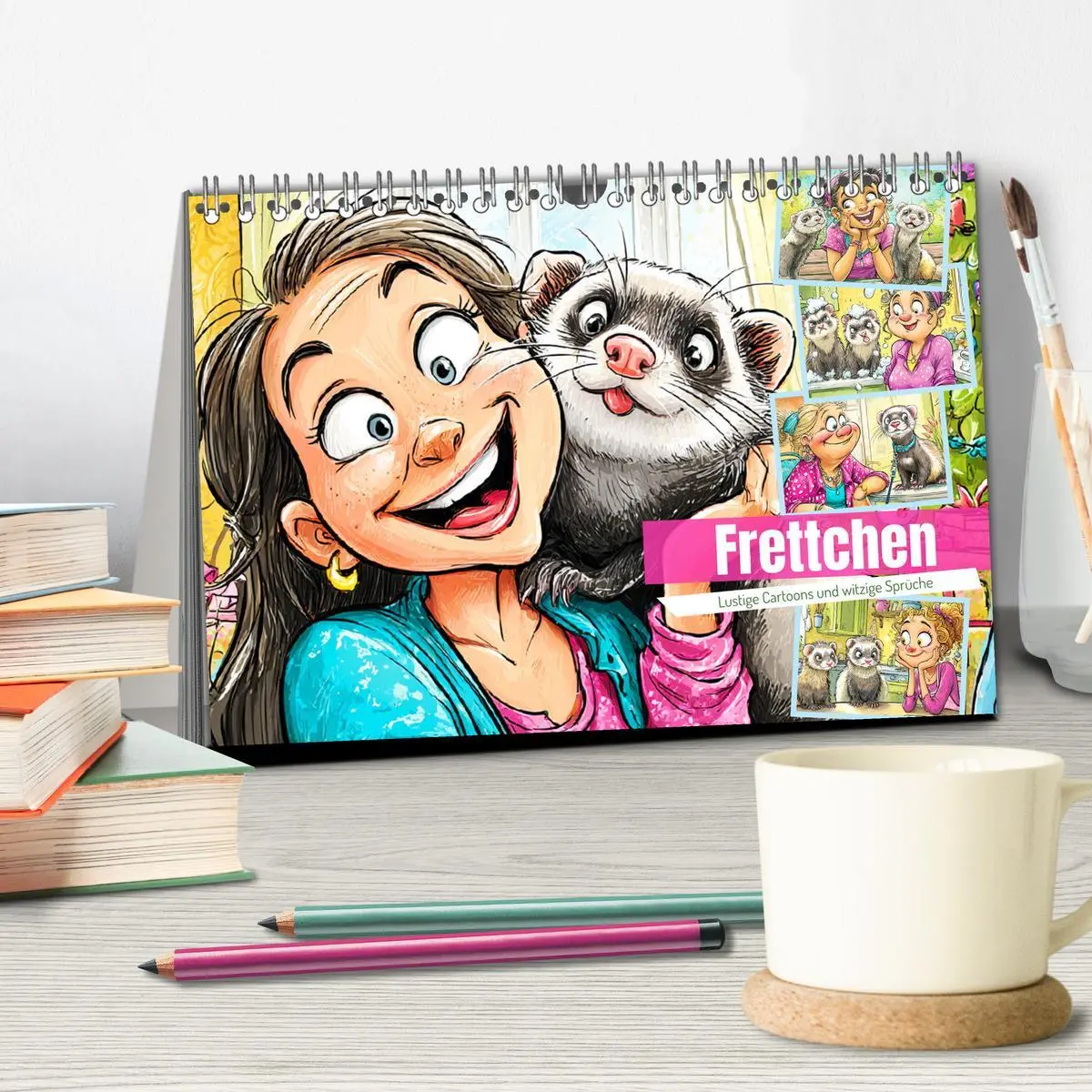 Bild: 9783516606621 | Frettchen. Lustige Cartoons und witzige Sprüche (Tischkalender 2026...