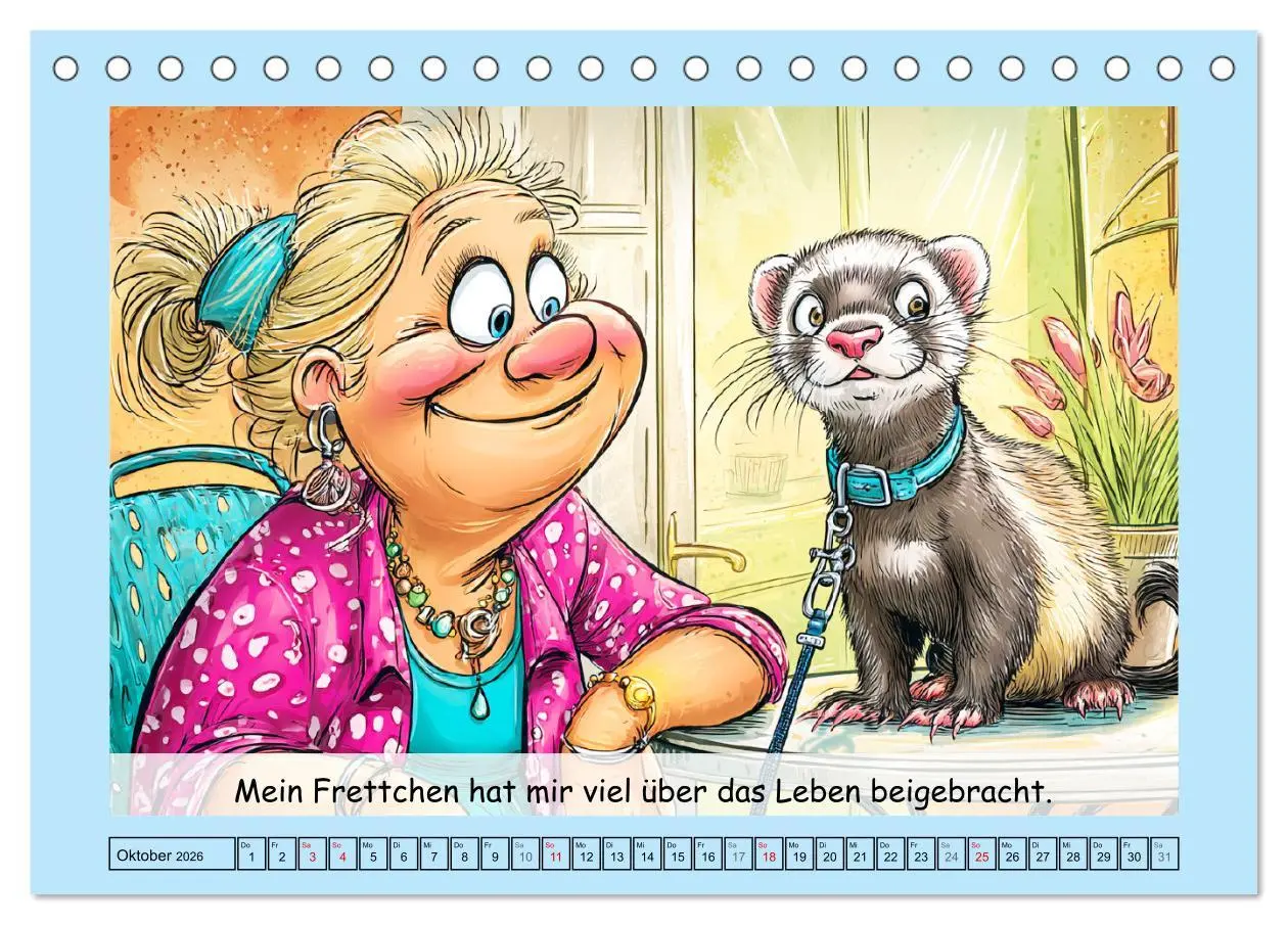 Bild: 9783516606621 | Frettchen. Lustige Cartoons und witzige Sprüche (Tischkalender 2026...