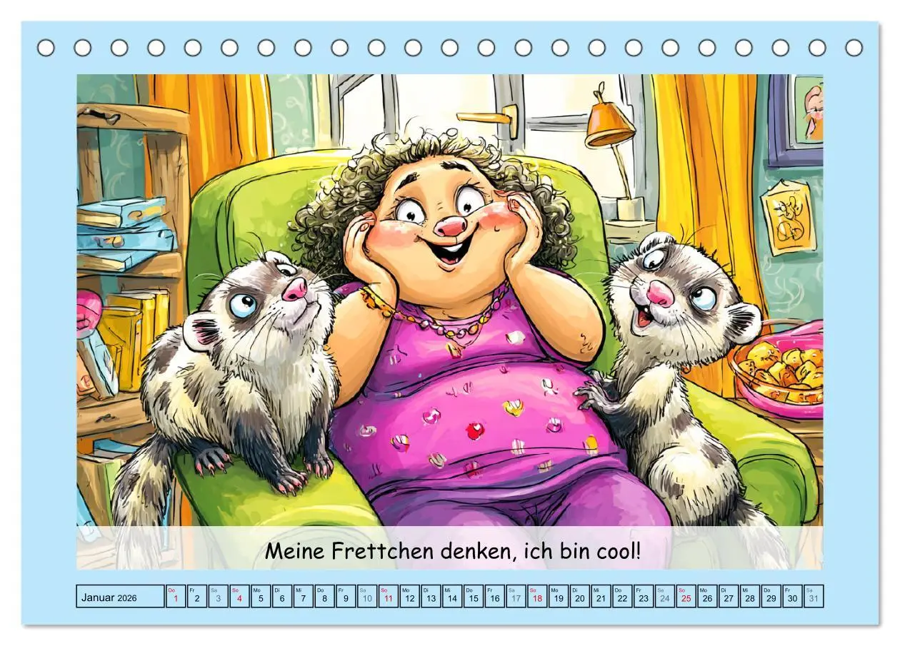 Bild: 9783516606621 | Frettchen. Lustige Cartoons und witzige Sprüche (Tischkalender 2026...